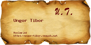 Ungor Tibor névjegykártya