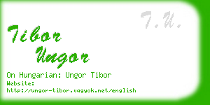 tibor ungor business card